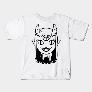 Monster Girl B&W Kids T-Shirt